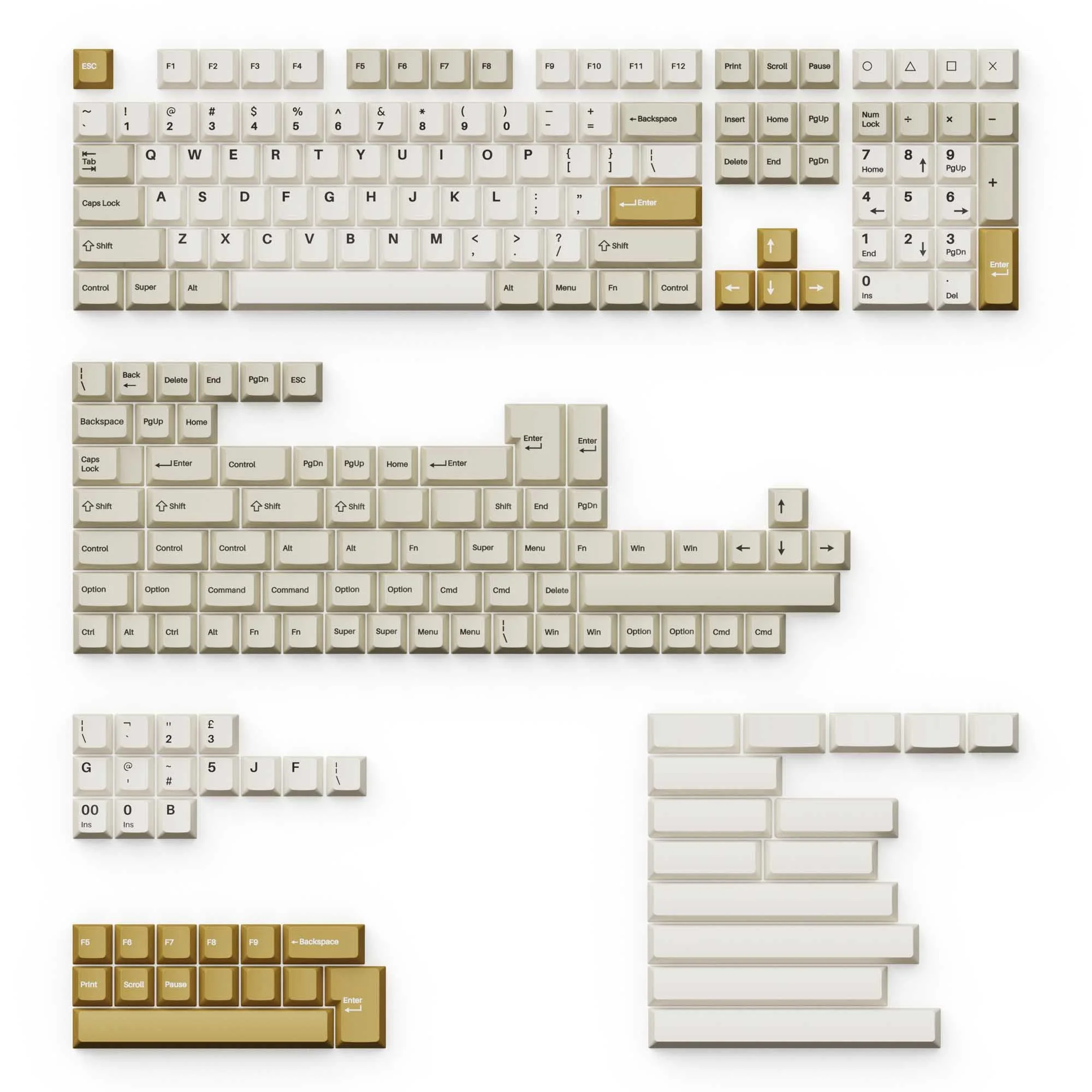 Cherry Profile Double-Shot PBT Keycaps